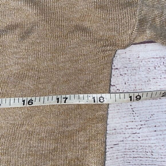 A New Day scoopneck Longsleeve lightweight sweater tan sz M women - Picture 7 of 10